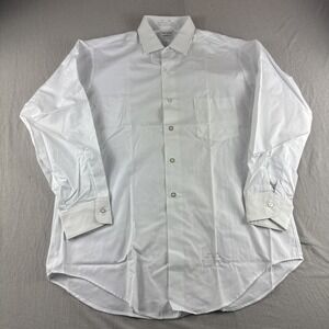 Vintage Van Heusen Vanopress Dress Shirt Mens 15 Blue Craig Convertible Cuff 70s